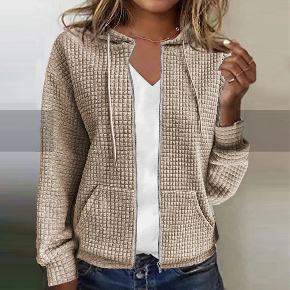 Damen-Kapuzenpullover mit Reissverschluss