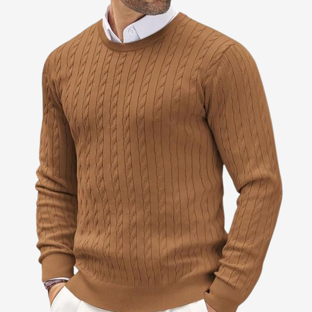 Herren-Zopfstrickpullover