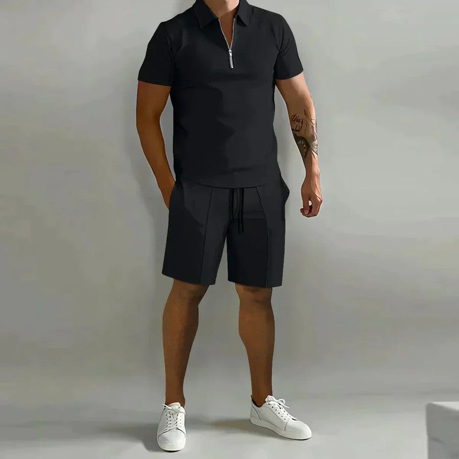 Lässiges Sommer-Set für Herren mit Poloshirt und Shorts – Stilvoll und bequem