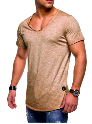 Herren Slim-Fit V-Ausschnitt T-Shirt