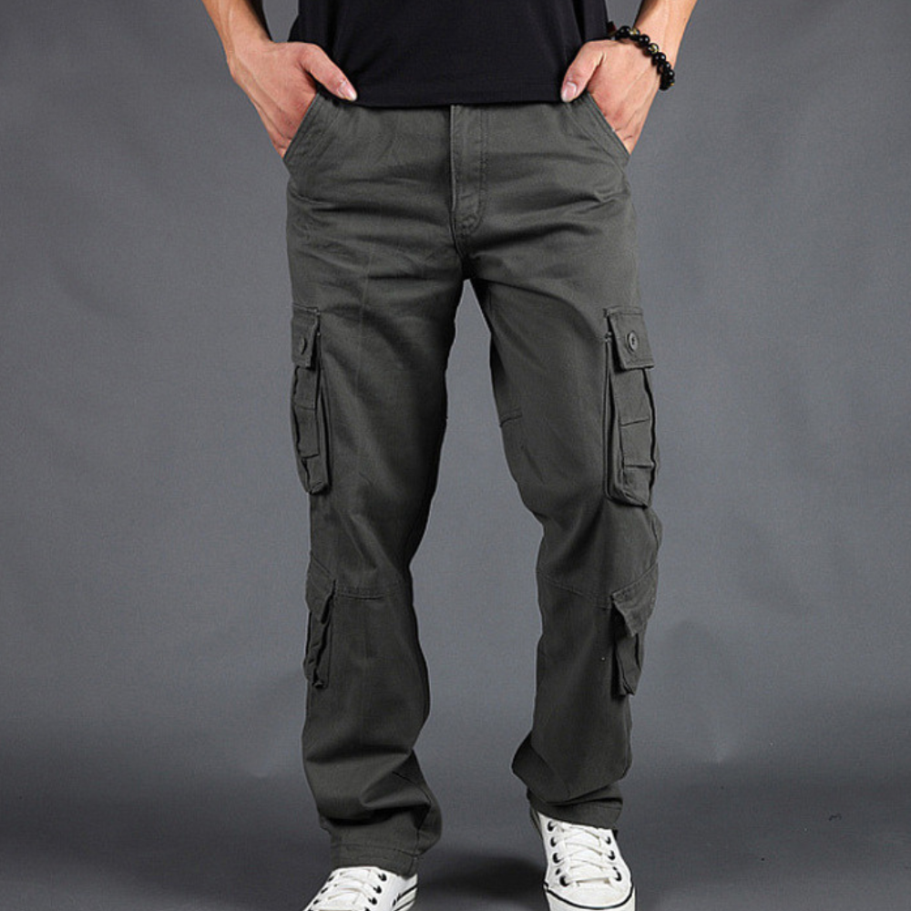Herren Cargohose aus weichem Material | Strapazierfähig, bequem und kühlend | Outdoor und Freizeit