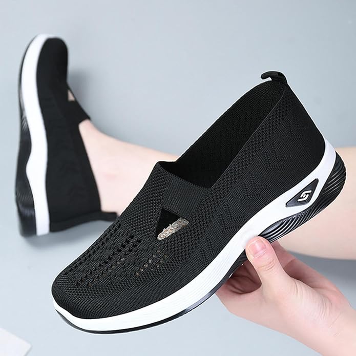 Gut belüftete Damenschuhe mit Stossdämpfung