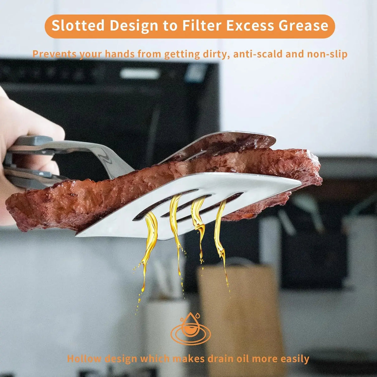 2-in-1 Grillzange – Zum Greifen und Wenden