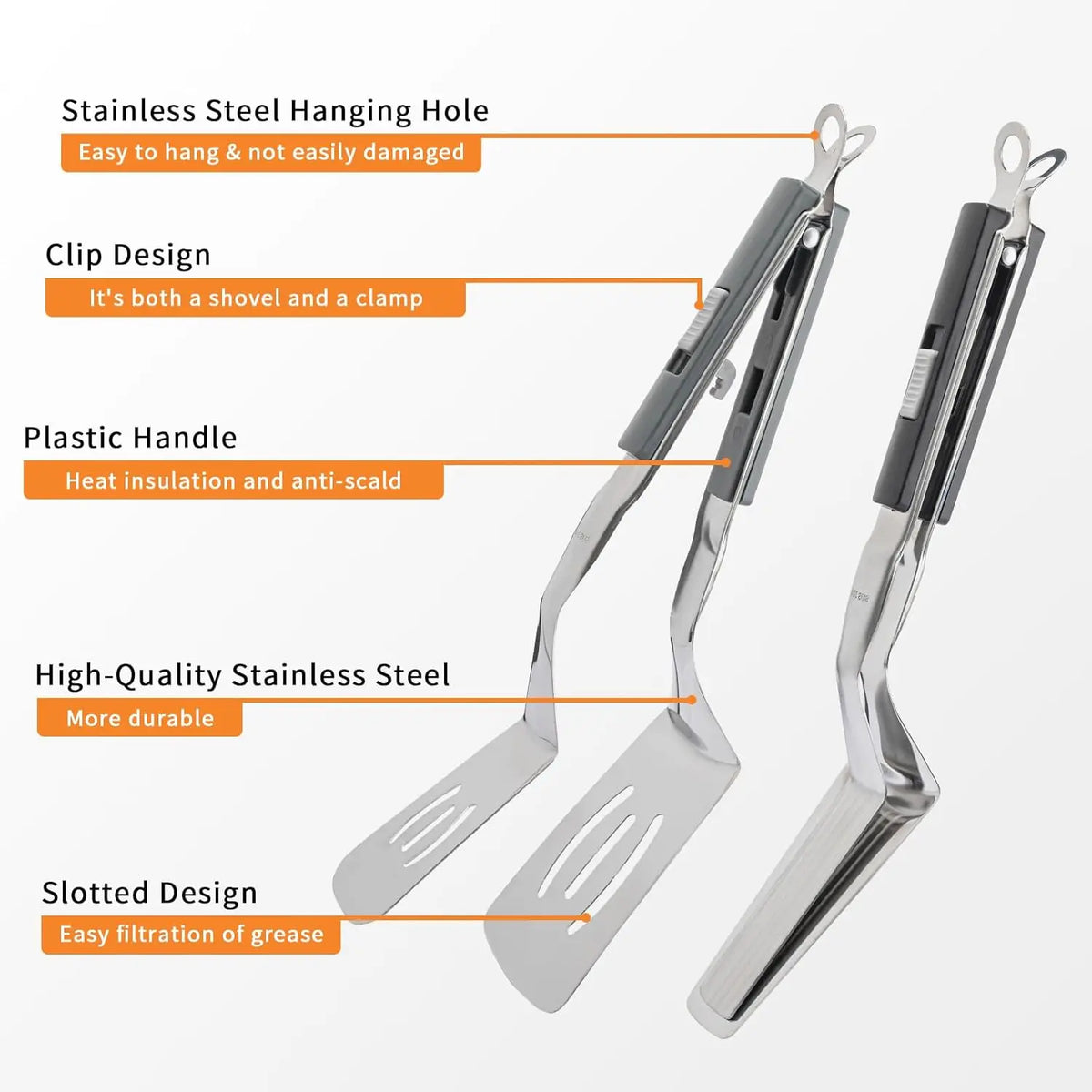 2-in-1 Grillzange – Zum Greifen und Wenden