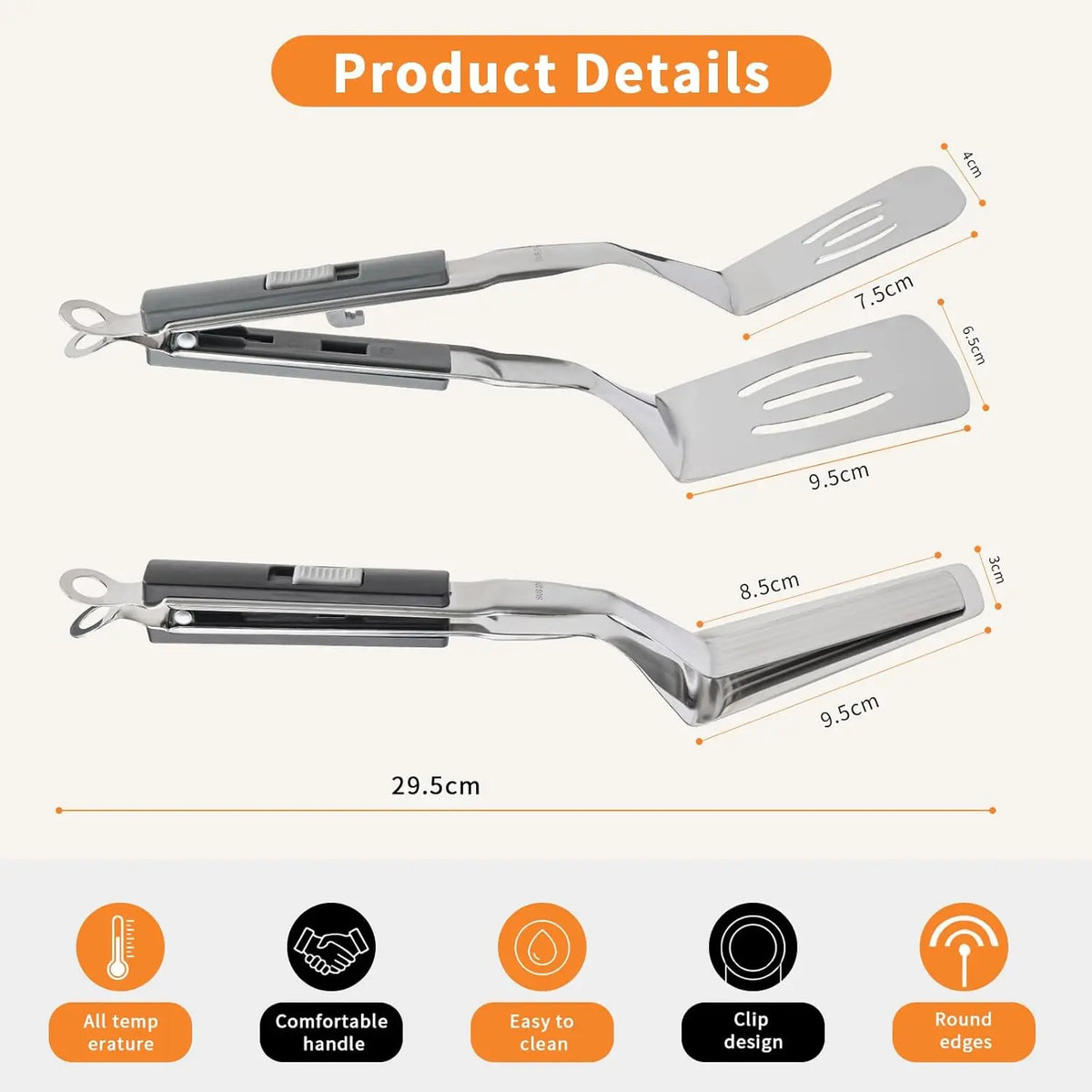 2-in-1 Grillzange – Zum Greifen und Wenden