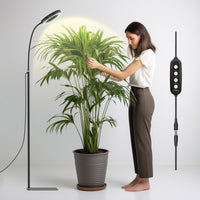 20W Vollspektrum-LED-Pflanzenlampe mit Standfuss für Zimmerpflanzen – mit einstellbarer Helligkeit und Timer