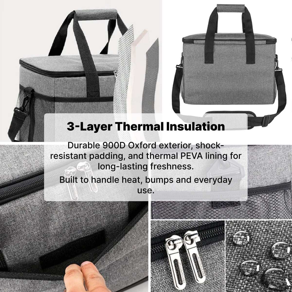 33 Liter wasserdichte Kühltasche – wärmeisoliert, geräumig, ideal für Picknicks, Strand, Wandern und Outdoor-Aktivitäten