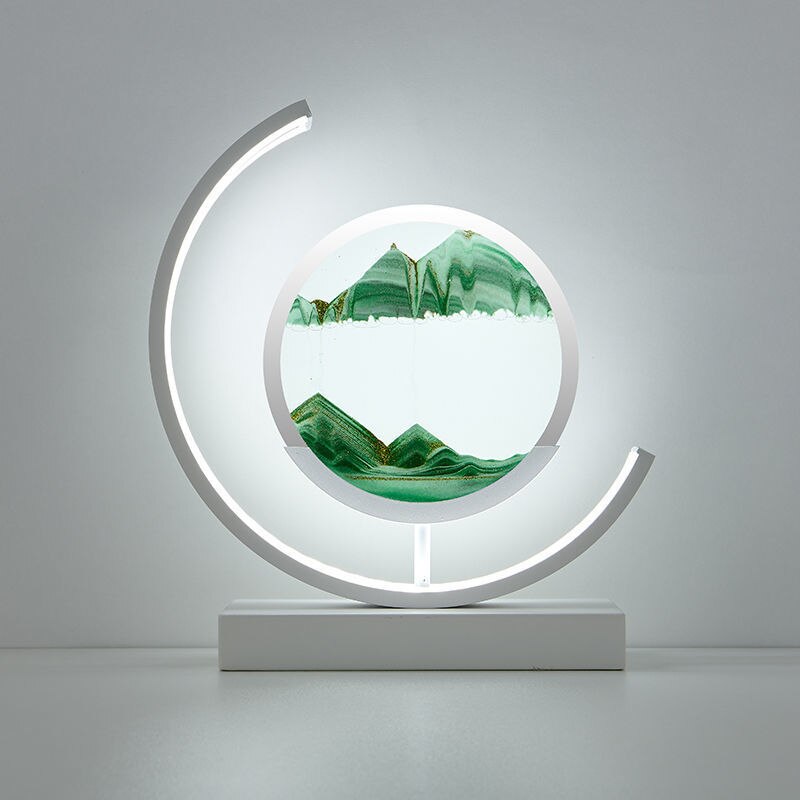 360 Grad drehbare Treibsand-Kunst-Tischlampe