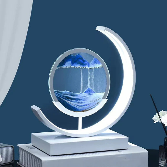 360 Grad drehbare Treibsand-Kunst-Tischlampe