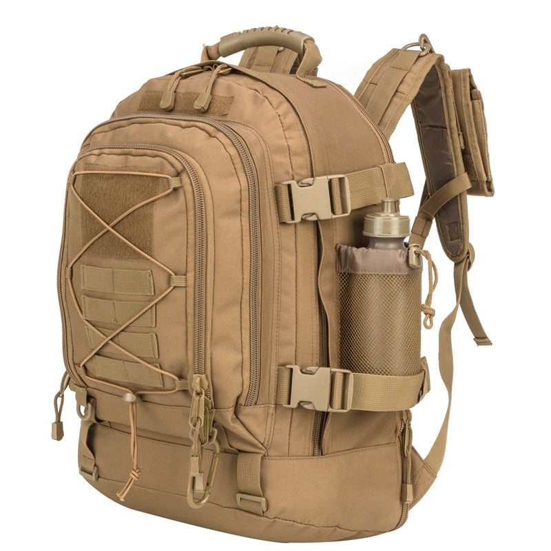 Erweiterbarer taktischer 60-Liter-Rucksack für Outdoor-Reisen