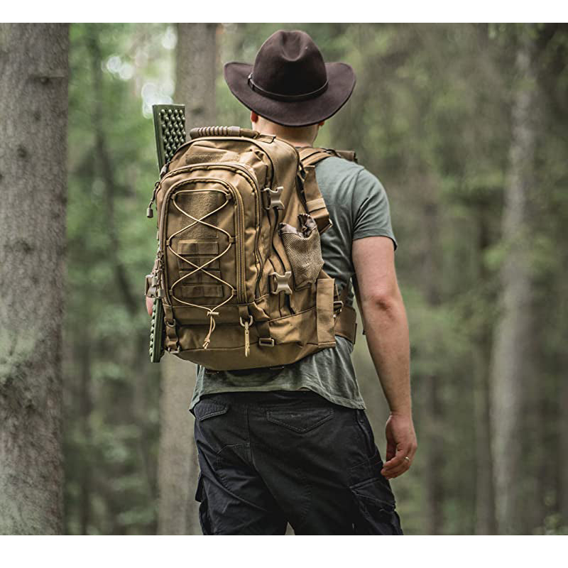 Erweiterbarer taktischer 60-Liter-Rucksack für Outdoor-Reisen