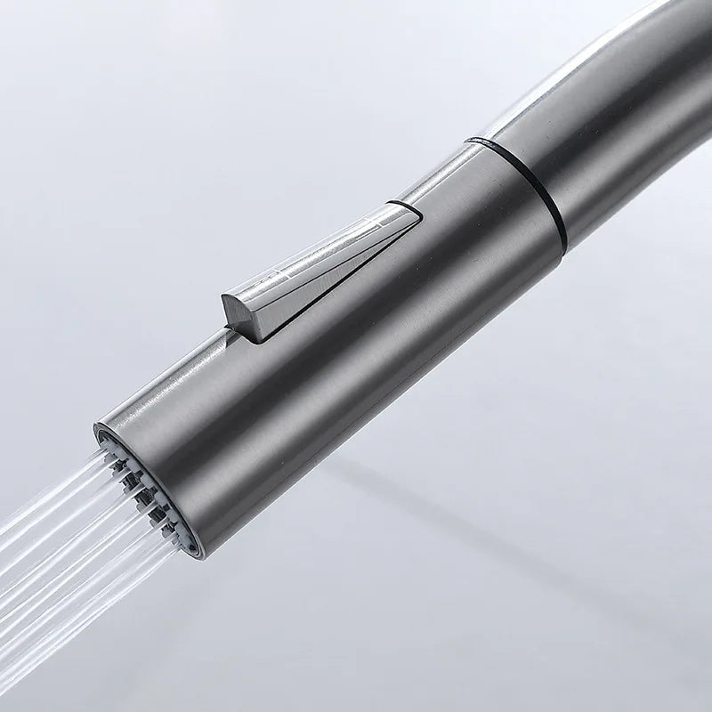 Ausziehbare Küchenarmatur mit Touch-Sensor – Berührungslose Mischbatterie aus Messing mit flexiblem Auslauf
