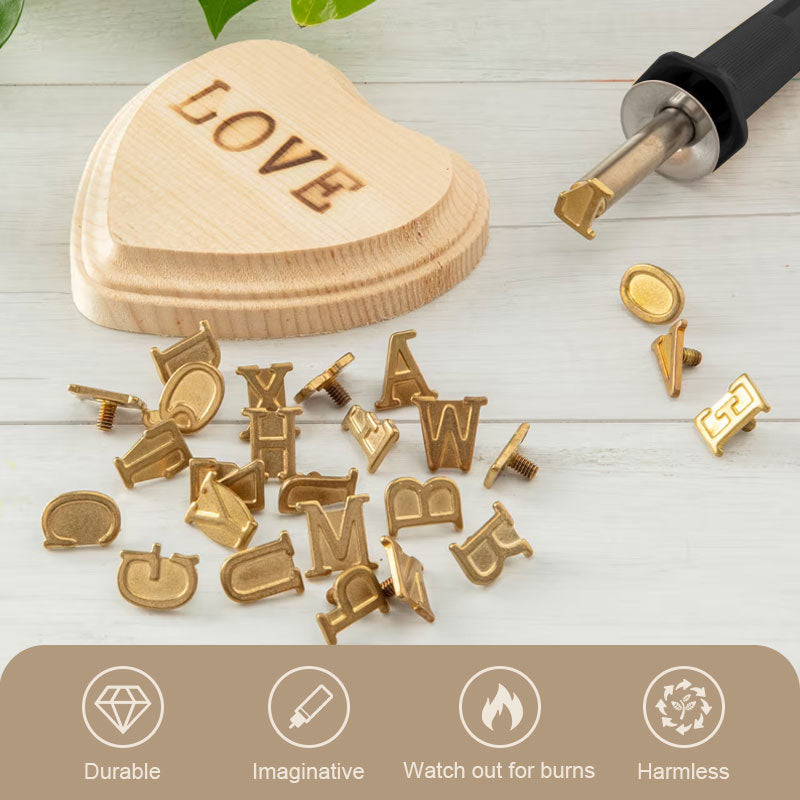 DIY-Set zum Brennen und Schnitzen von Buchstaben und Zahlen