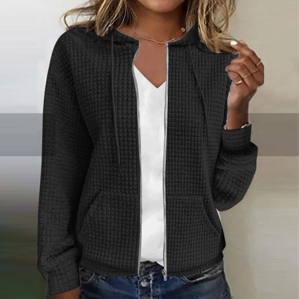 Damen-Kapuzenpullover mit Reissverschluss