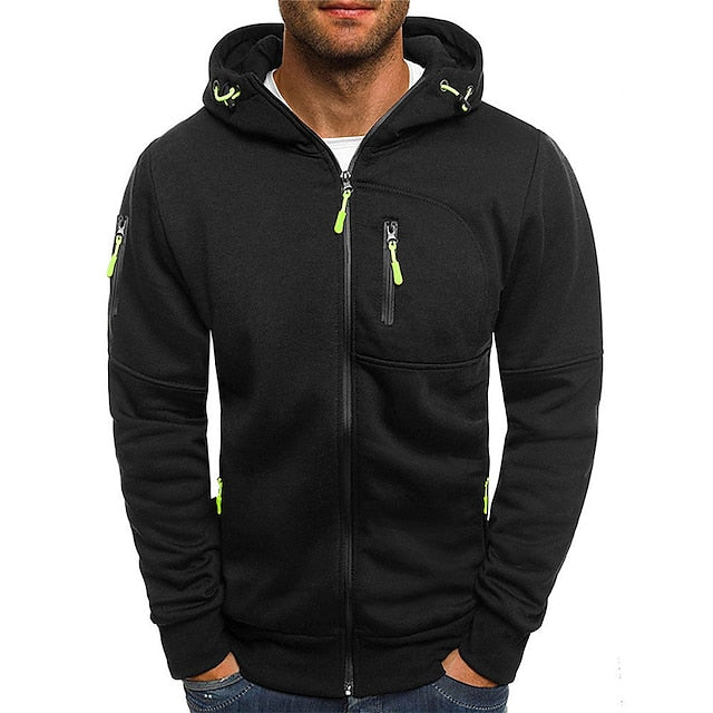 Herren-Kapuzenpullover aus Baumwolle mit Reissverschluss
