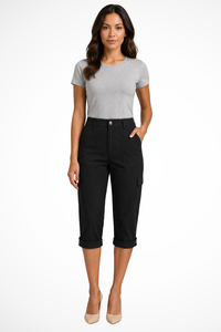 Cropped Cargohose für Damen
