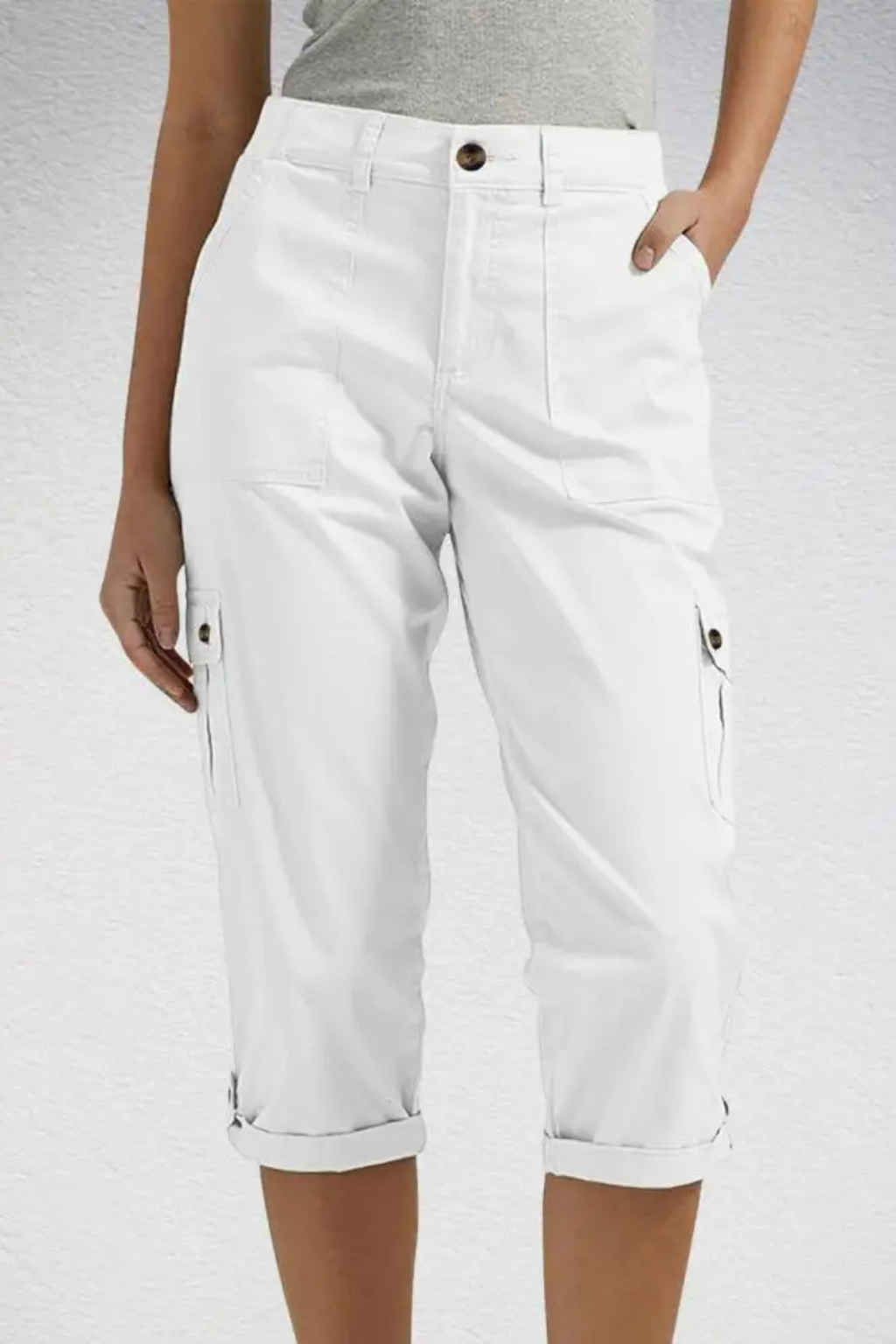 Cropped Cargohose für Damen