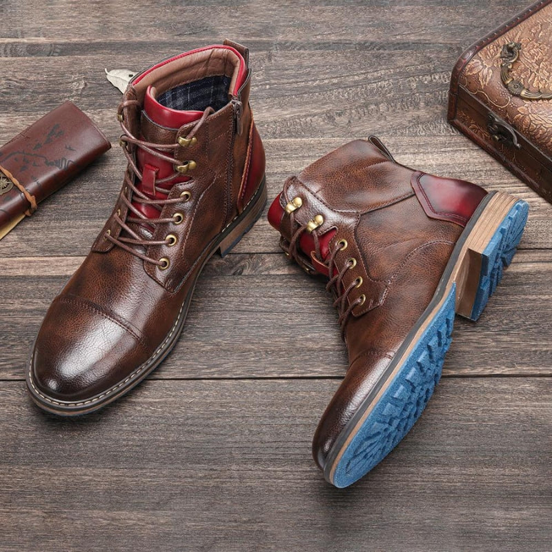 Modische Herren-Stiefeletten mit seitlichem Reissverschluss
