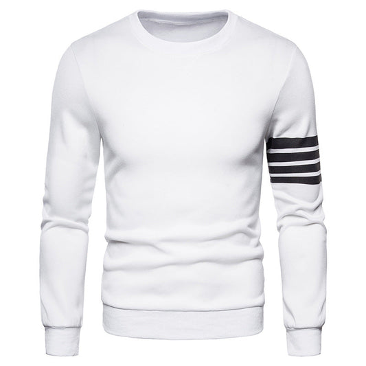 Modischer Herrenpullover mit sportlichem Streifendesign