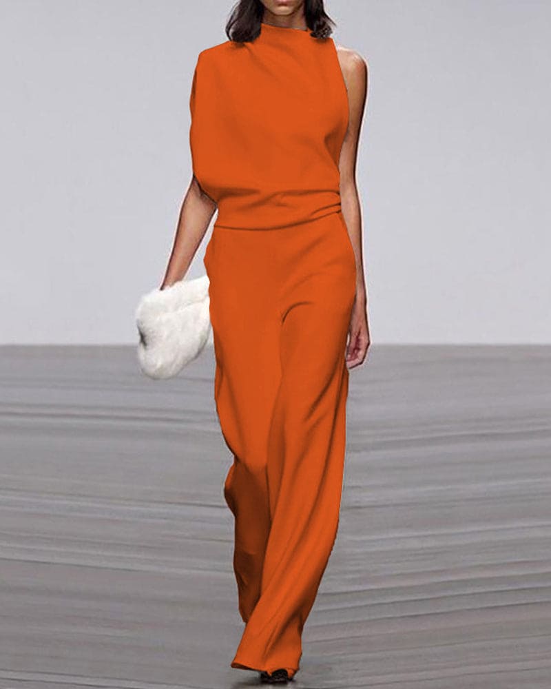 Eleganter Jumpsuit mit Stehkragen