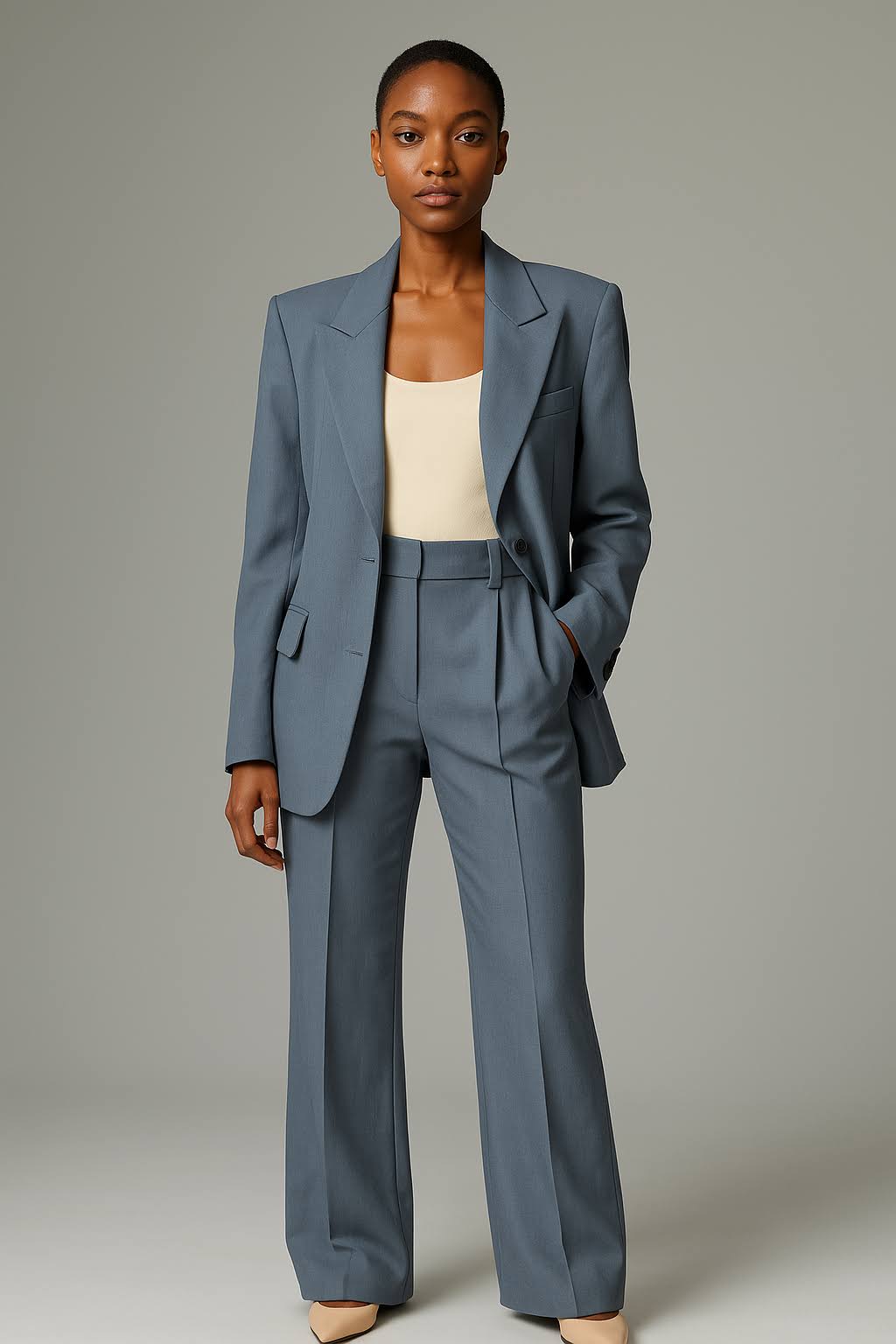 Eleganter Damenanzug: Zweiteiler aus Blazer und Hose