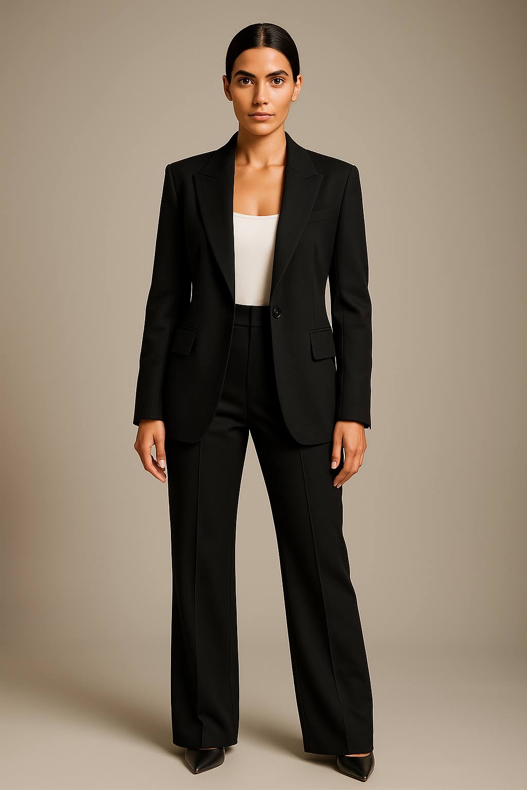 Eleganter Damenanzug: Zweiteiler aus Blazer und Hose