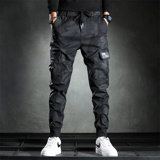 Schwarze Cargohose im Streetwear-Stil mit bequemer Passform