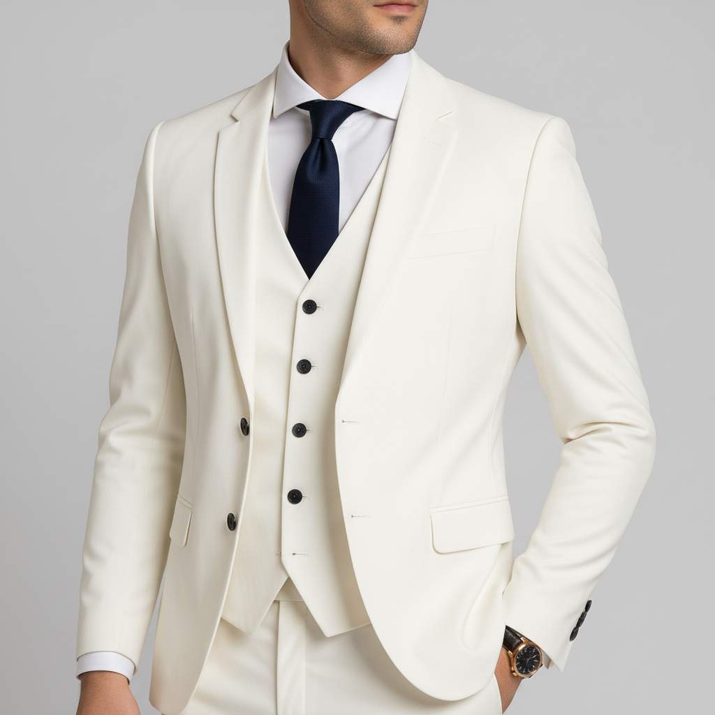 Dreiteiliger Herrenanzug mit Weste – Eleganter Schnitt für formelle Anlässe