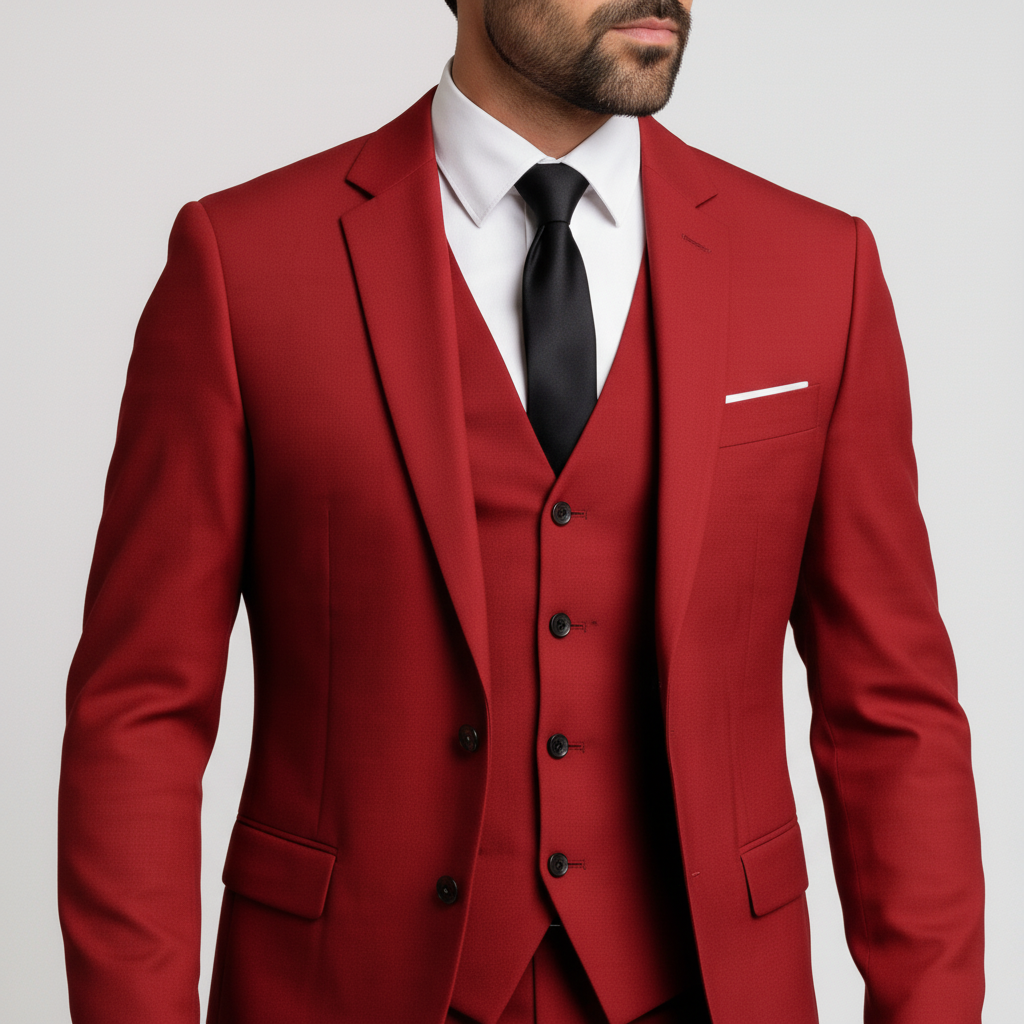 Dreiteiliger Herrenanzug mit Weste – Eleganter Schnitt für formelle Anlässe