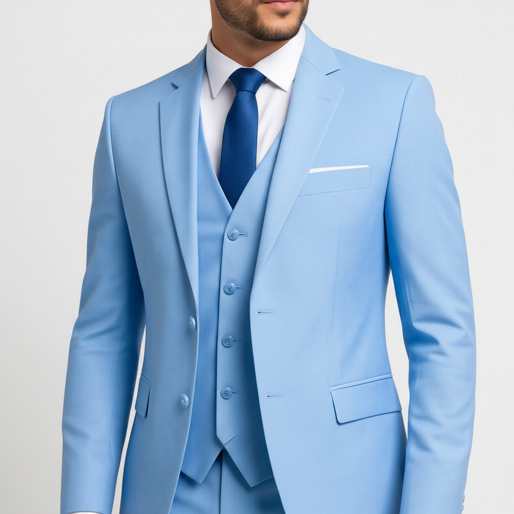 Dreiteiliger Herrenanzug mit Weste – Eleganter Schnitt für formelle Anlässe