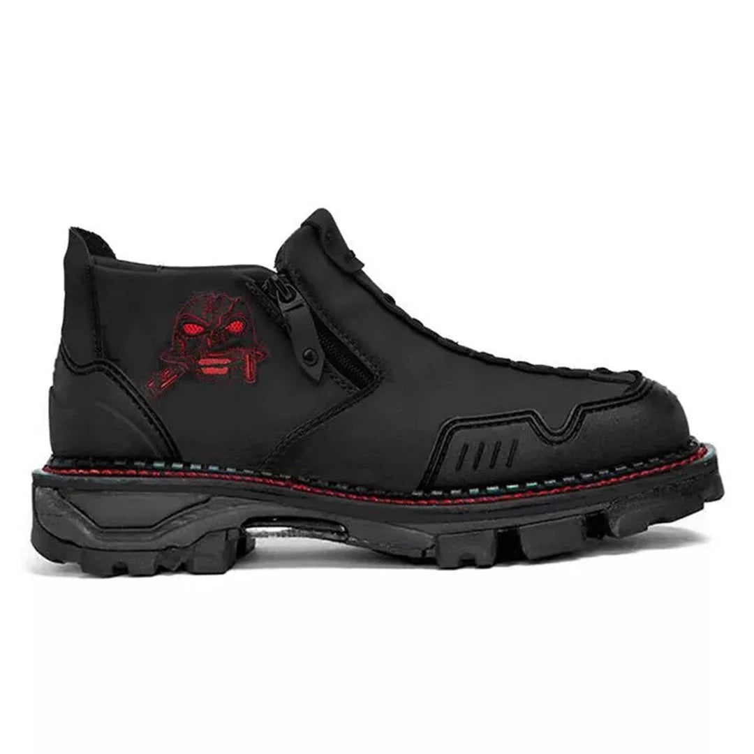 Herren-Stiefeletten mit Totenkopf-Verzierung