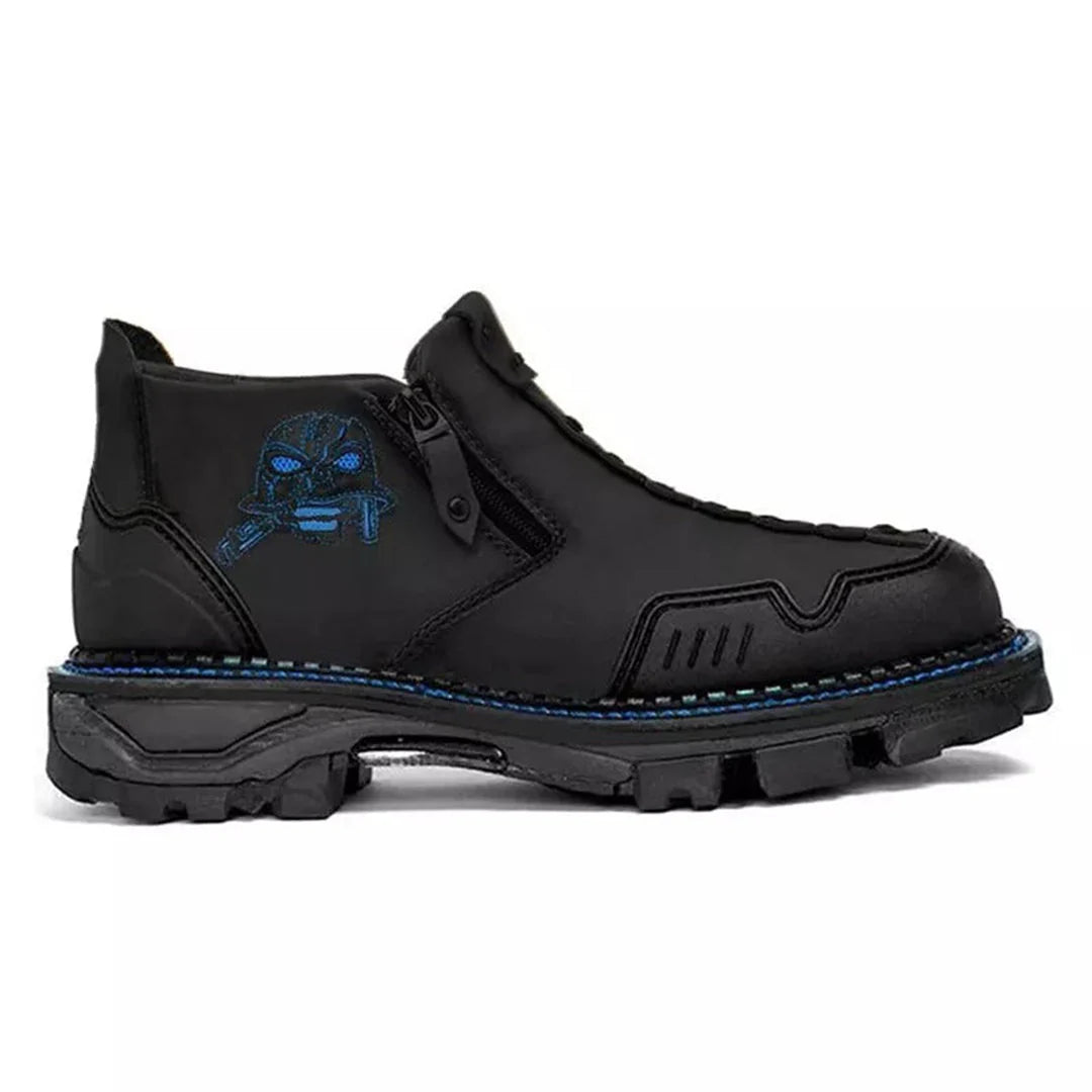 Herren-Stiefeletten mit Totenkopf-Verzierung