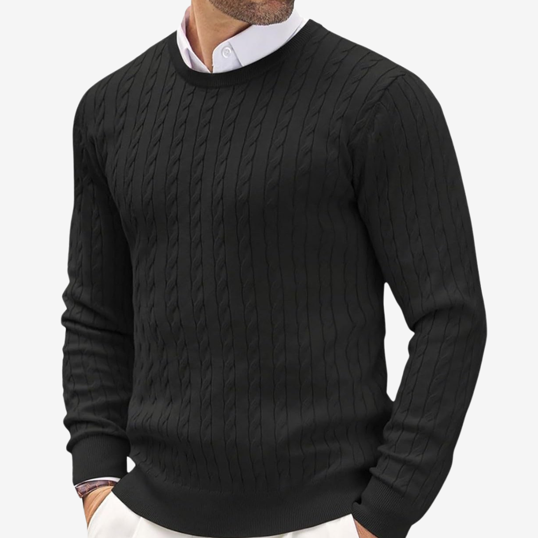 Herren-Zopfstrickpullover