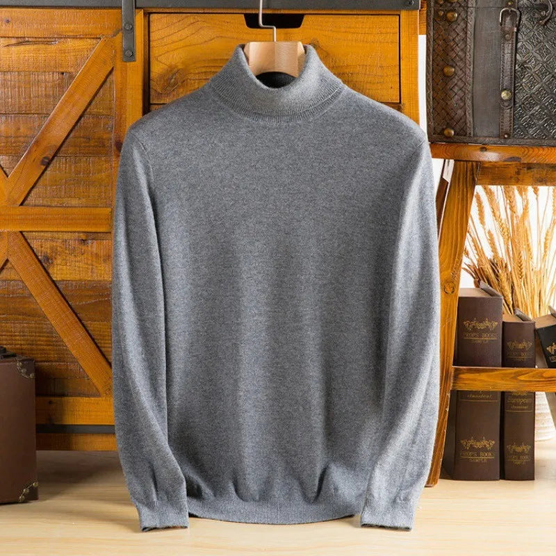Herren-Rollkragenpullover aus 100% reinem Kaschmir
