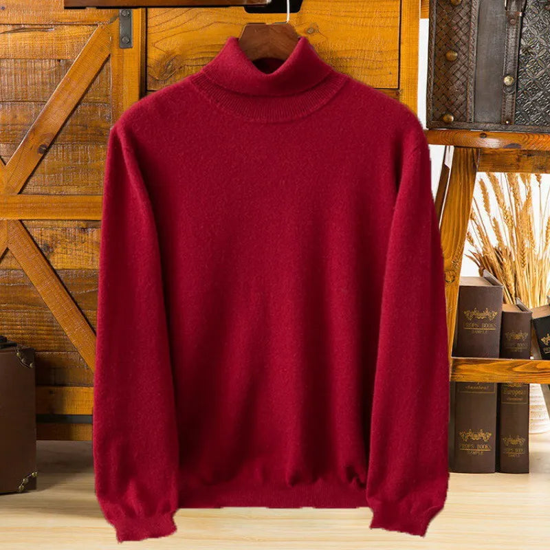 Herren-Rollkragenpullover aus 100% reinem Kaschmir