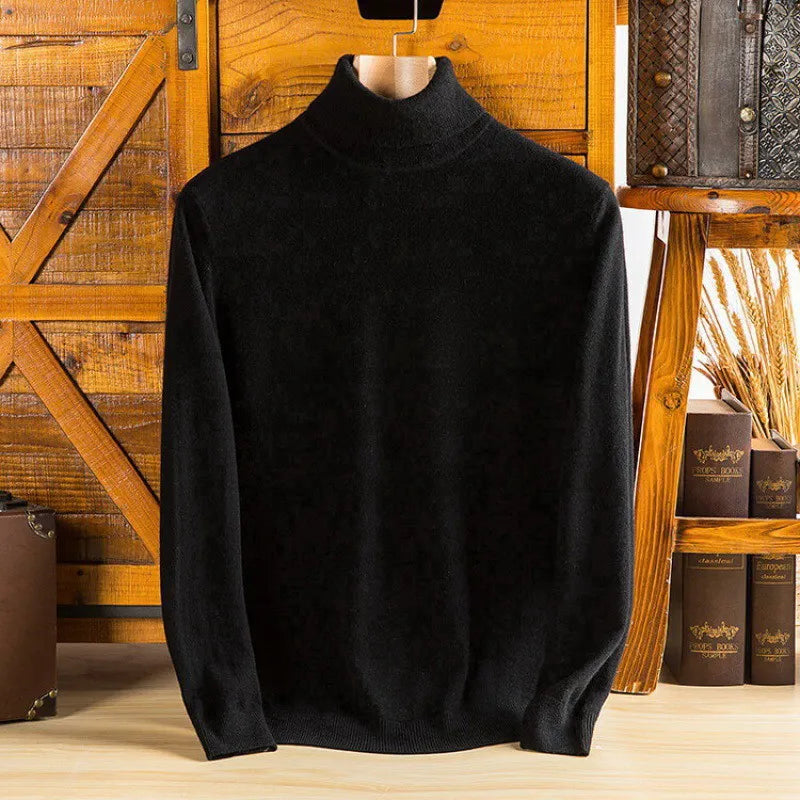 Herren-Rollkragenpullover aus 100% reinem Kaschmir