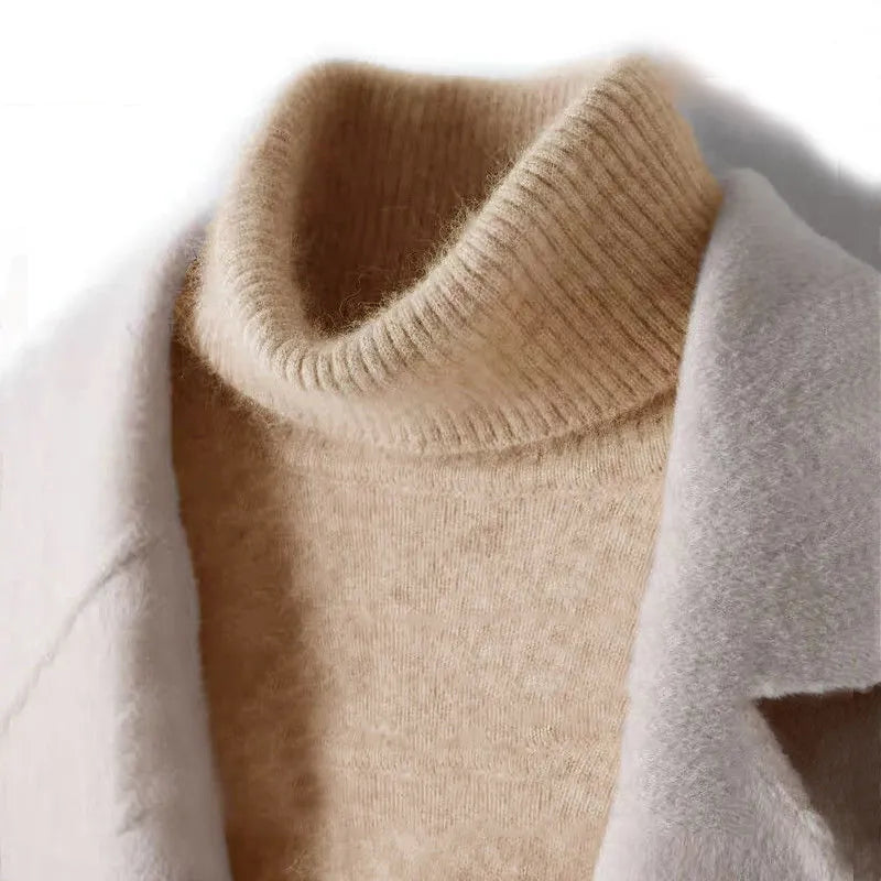 Herren-Rollkragenpullover aus 100% reinem Kaschmir