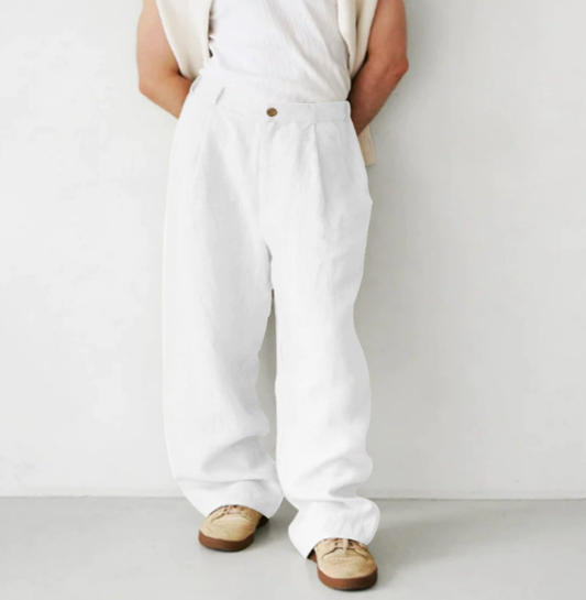 Lange Herrenhose – Aus bequemer Baumwolle – Lockere Passform