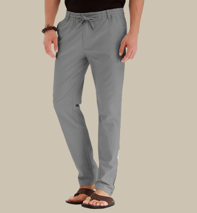 Lässige Herrenhose mit elastischem Bund für den Sommer