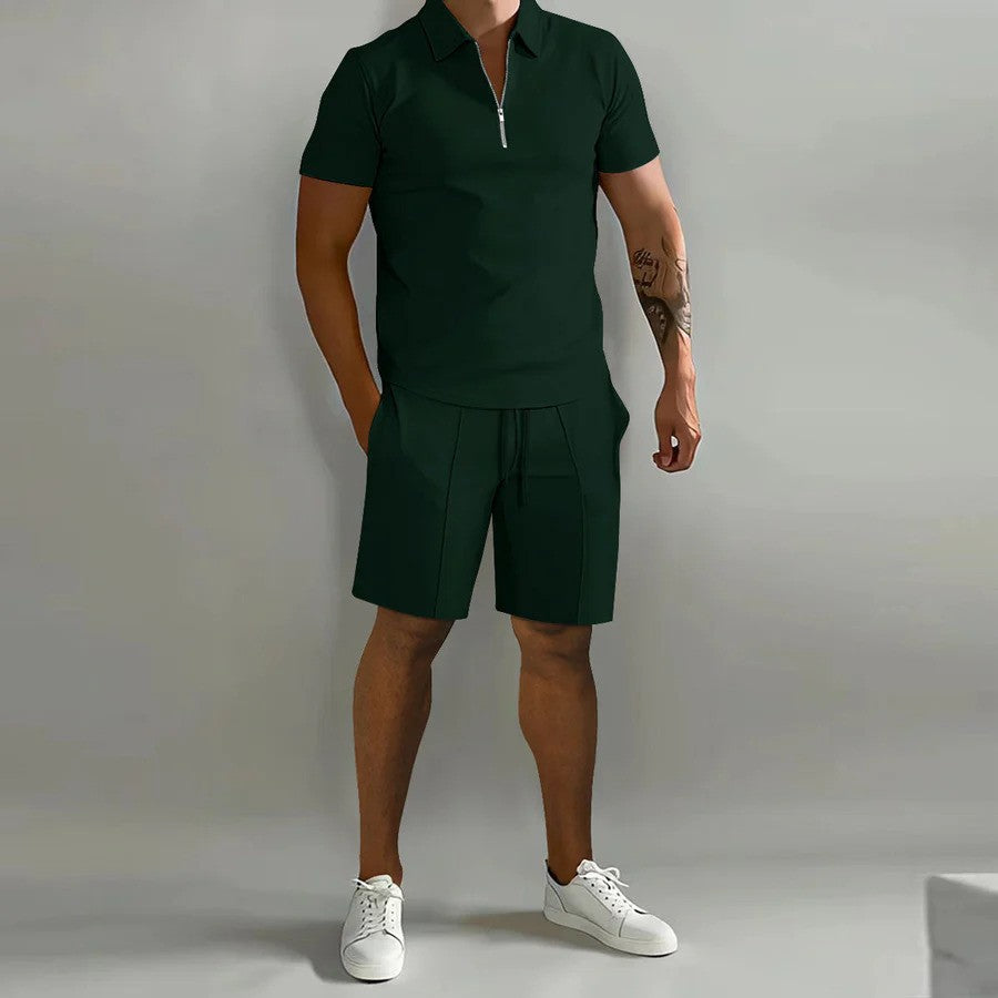 Lässiges Sommer-Set für Herren mit Poloshirt und Shorts – Stilvoll und bequem