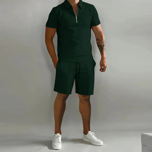 Lässiges Sommer-Set für Herren mit Poloshirt und Shorts – Stilvoll und bequem