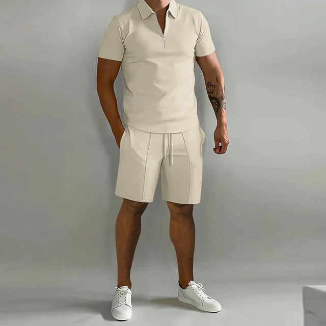 Lässiges Sommer-Set für Herren mit Poloshirt und Shorts – Stilvoll und bequem