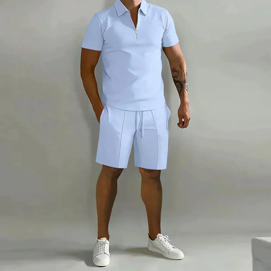 Lässiges Sommer-Set für Herren mit Poloshirt und Shorts – Stilvoll und bequem