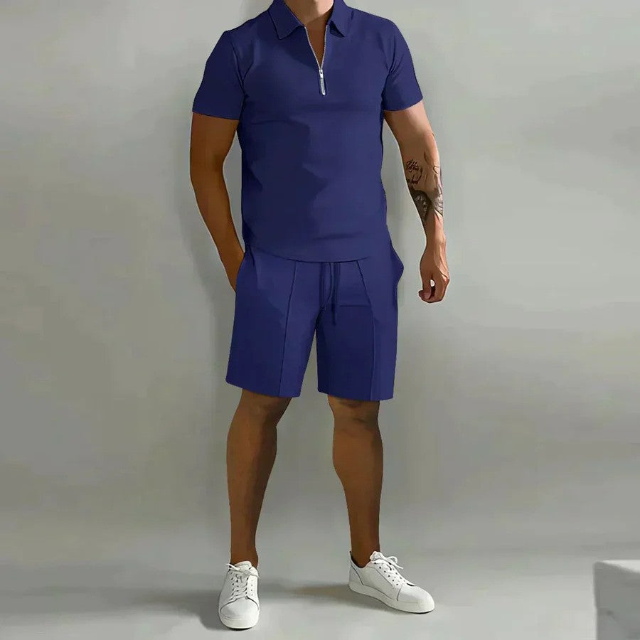Lässiges Sommer-Set für Herren mit Poloshirt und Shorts – Stilvoll und bequem