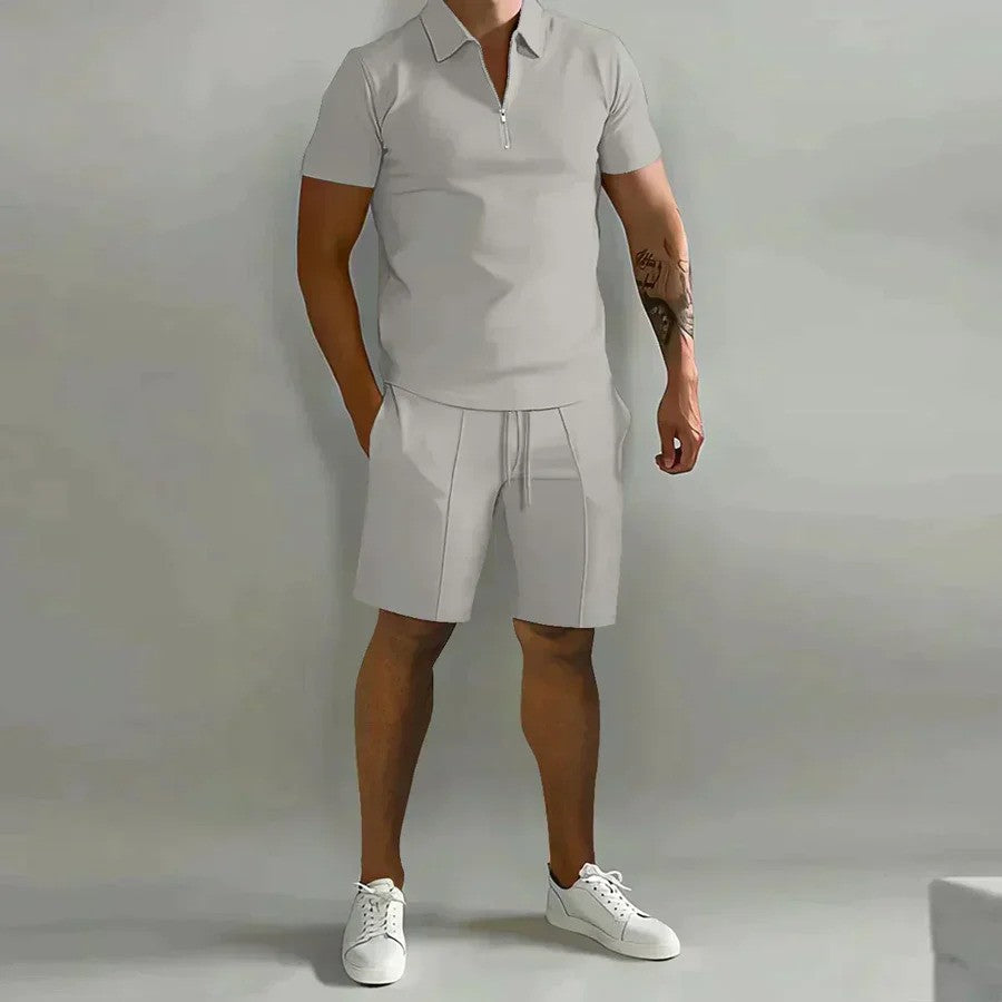 Lässiges Sommer-Set für Herren mit Poloshirt und Shorts – Stilvoll und bequem