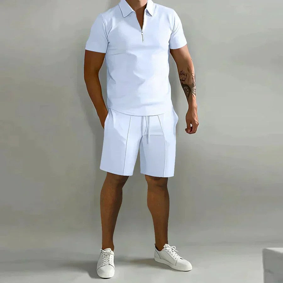 Lässiges Sommer-Set für Herren mit Poloshirt und Shorts – Stilvoll und bequem