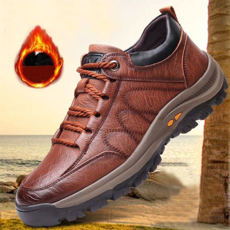 Orthopädische Herren-Halbschuhe aus Leder - stützender Komfort