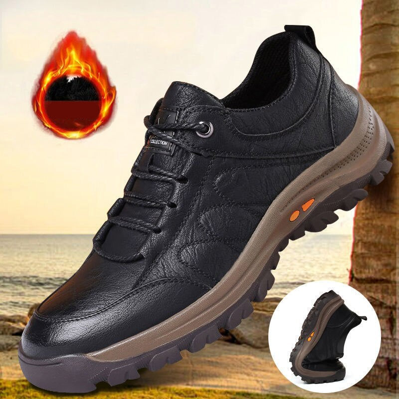 Orthopädische Herren-Halbschuhe aus Leder - stützender Komfort