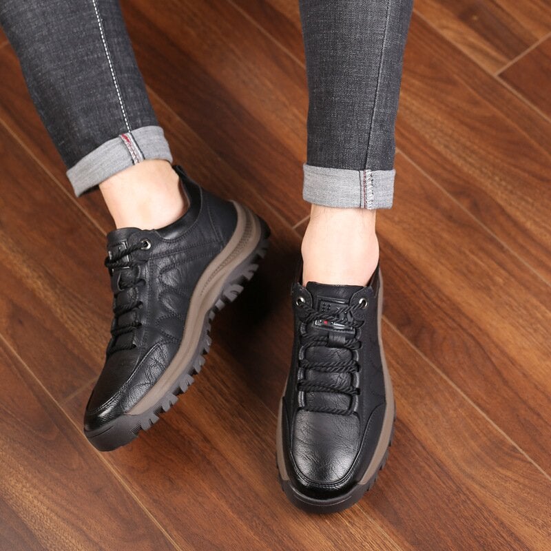 Orthopädische Herren-Halbschuhe aus Leder - stützender Komfort