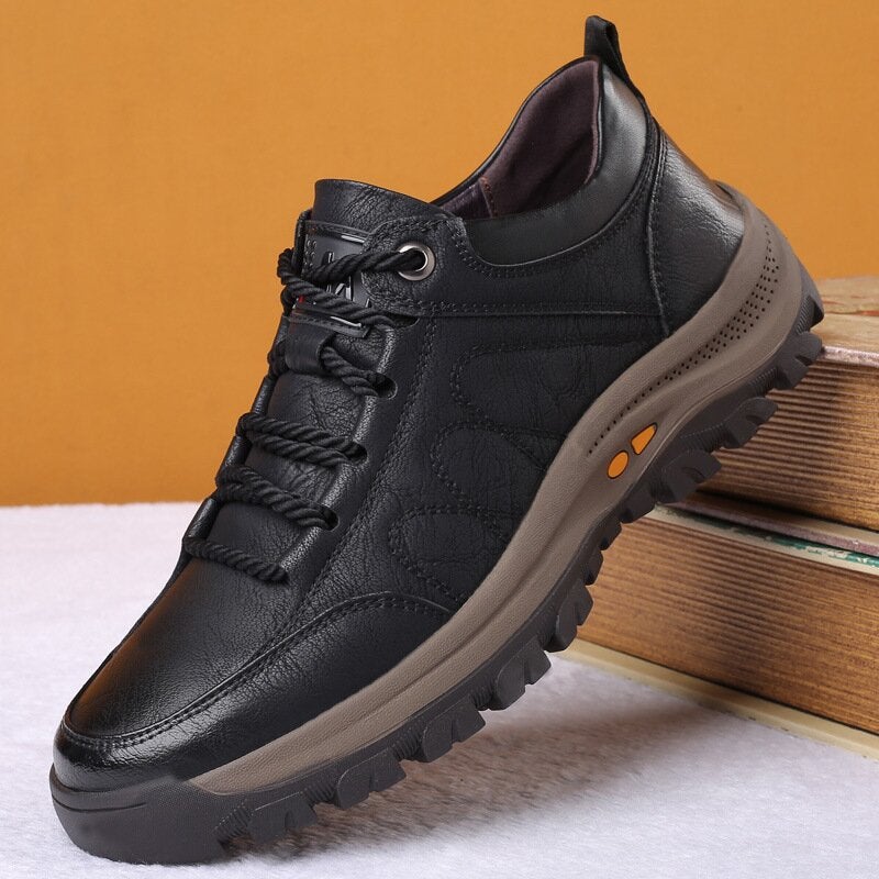Orthopädische Herren-Halbschuhe aus Leder - stützender Komfort